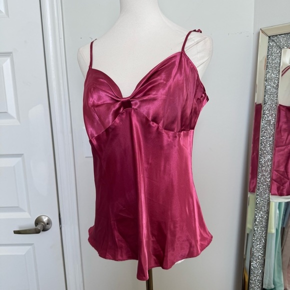 La vie en rose Pink Camisole Top bow coquette Y2K feminine L - Picture 2 of 5